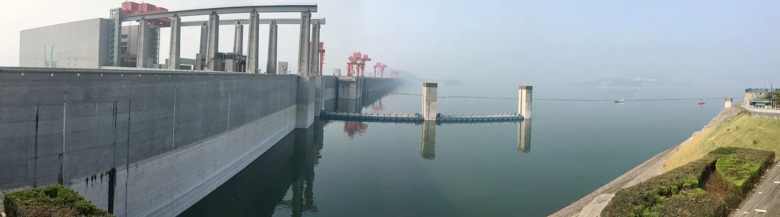 The Yangtze Three Gorges and the dam near Yichang